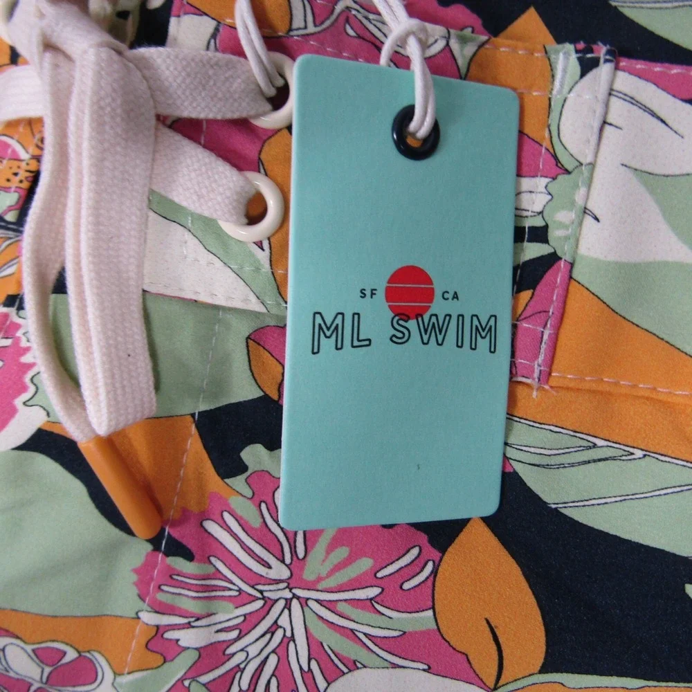 Marine Layer NEW NWT Mens 34 Coronado Board Shorts Swim Trunks Floral Green